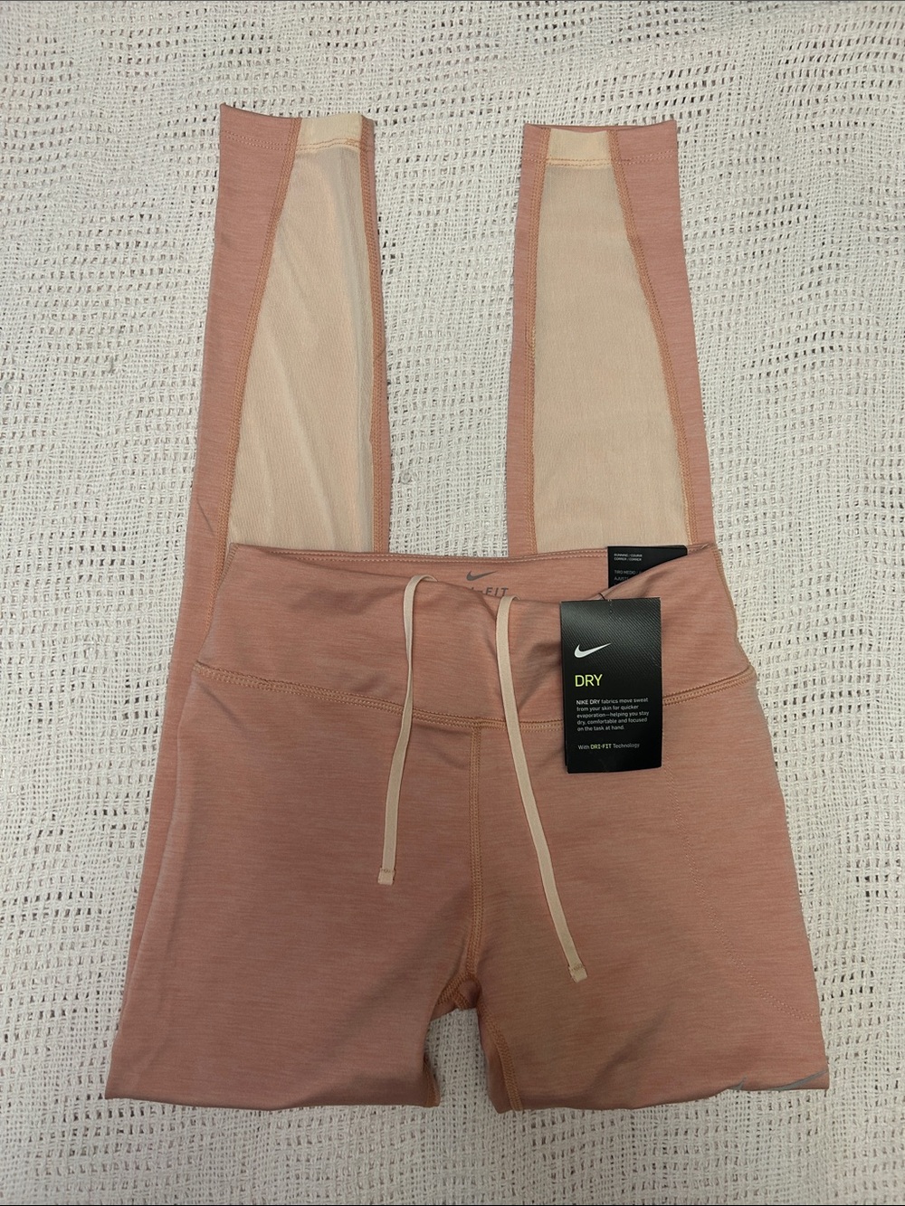 Nike Pink Peach Tight-Fit Leggings